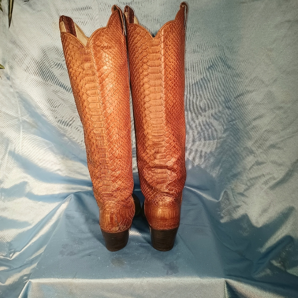 Vintage Cutter Bill Python Boots - Picture 2 of 10